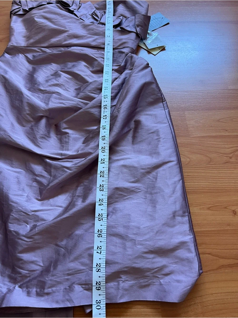 NWT Monique Lhuillier Bridesmaids Mauve Satin Mini Dress